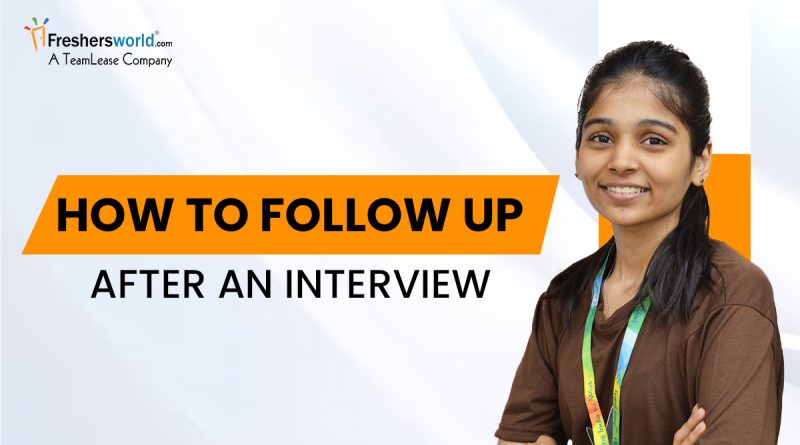 how to follow up after interview